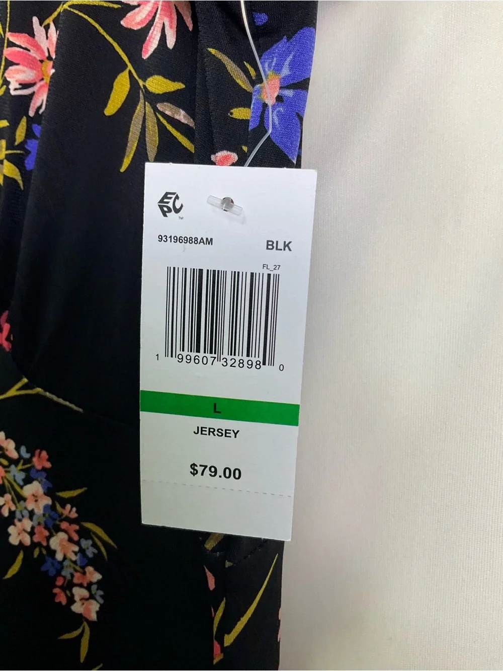 MSK Black Floral V-Neck Ruffle Sleeve Maxi Dress